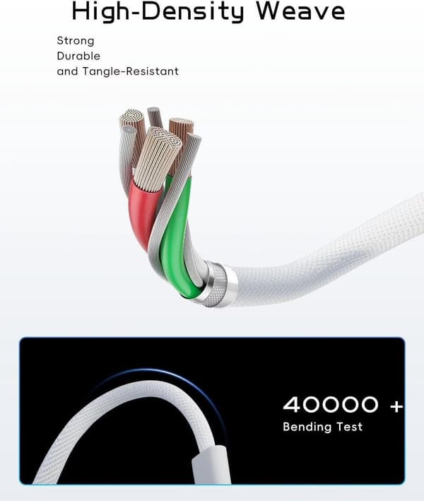 140W USB-C til Magnetic 3-kabel 2m, Hurtig opladning, Kompatibel med MacBook Air/Pro