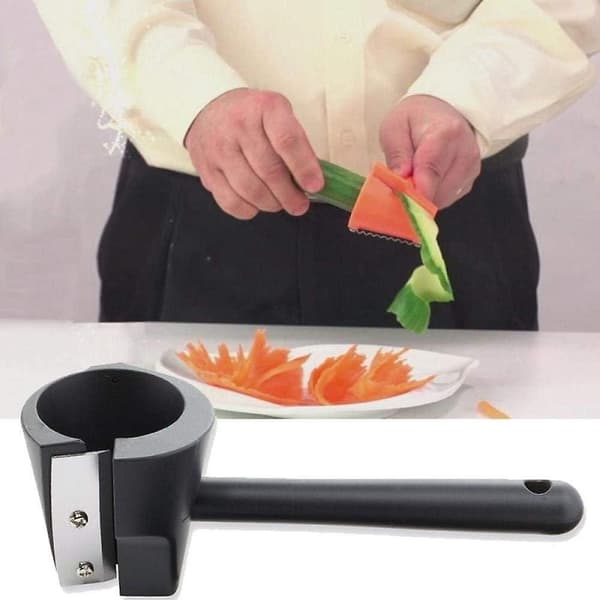 Gulrotkrøller og skreller, svart spiralgulrotkutter, rotkutter, grønnsaks- og fruktkutter