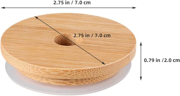 Återanvändbara 70 mm Mason Jar-lock med lufttät försegling, 2-pack - Konserveringslock för glasförvaring och vattenglas