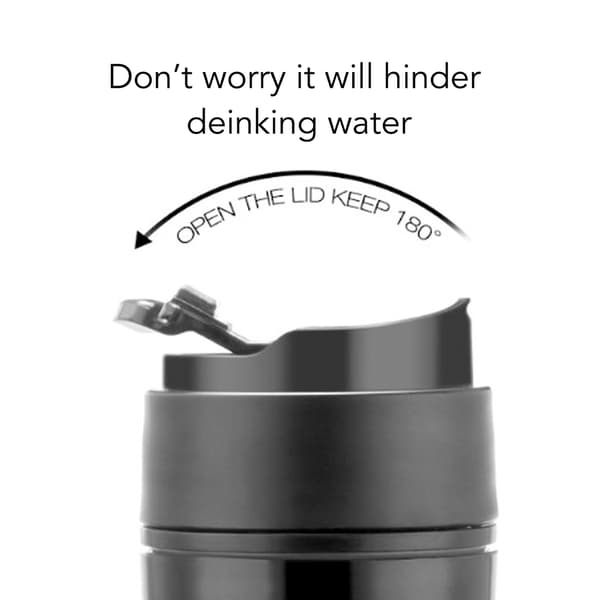 Rejse-stempelkande, 300 ml, lækagesikker, bærbar, sort til pendling