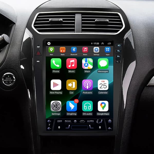 12,1\" Tesla Style Bilradio til Ford Explorer 2011-2019, Trådløs Apple CarPlay, Android 14, 8 Kerner