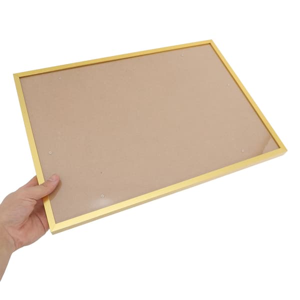Väggmonterad tavelram, guld i aluminiumlegering, 42,5 x 30,2 cm, 1-pack, kontorsinredning