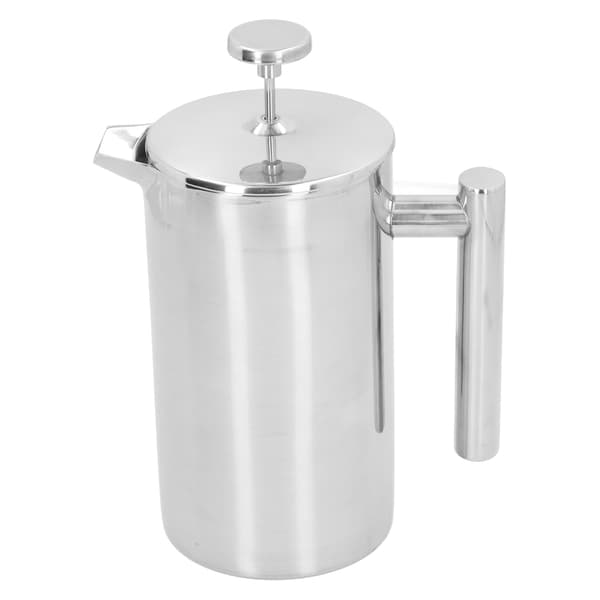 Kaffepresse i rustfrit stål, 1000 ml, dobbeltlag, håndbrygget kaffekedel
