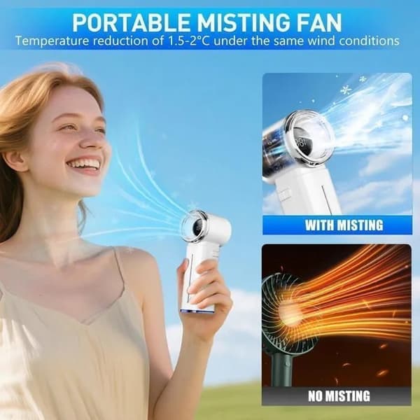 Mini kädessä pidettävä turbosumutin, nopea taskutuuletin 3500 mAh grey