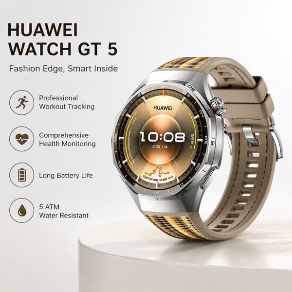 Silikonarmband kompatibelt med Huawei GT6 Pro 46mm, tryckknappsstil, Starlight