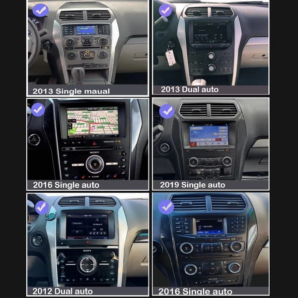 12,1\" Tesla Style Bilradio til Ford Explorer 2011-2019, Trådløs Apple CarPlay, Android 14, 8 Kerner