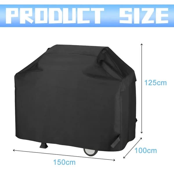 Vattentätt BBQ Grillöverdrag 150x100x125 cm, Kraftig Polyester, Vindtät Dragsko, Utomhus