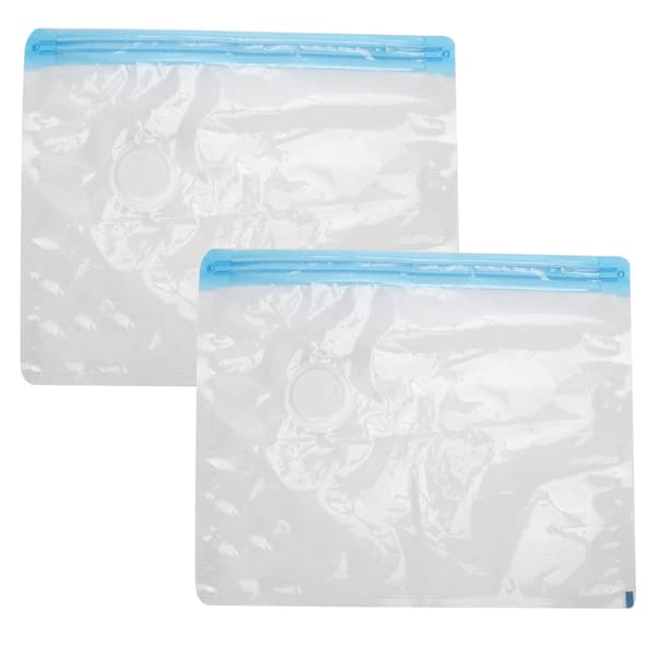 Vakuumförvaringspåsar, 2-pack, platsbesparande komprimerade och förseglade, 32x26cm, Resa