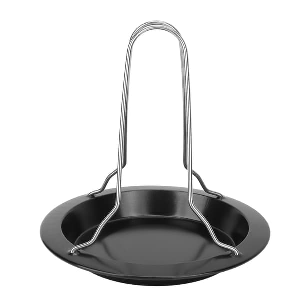 Vertikal stekepanne i rustfritt stål med rist, bærbar for utendørs camping-grilling