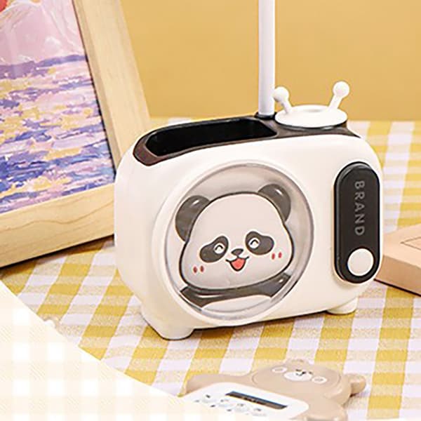 Mini USB oppladbar vifte, bærbar skrivebordsvifte, lite panda-design, MU352A