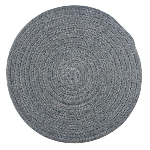 Vevde isolerte spisebrikker, enkle multifunksjonelle runde underlag til husholdningsbruk Medium gray-Diameter 40.5