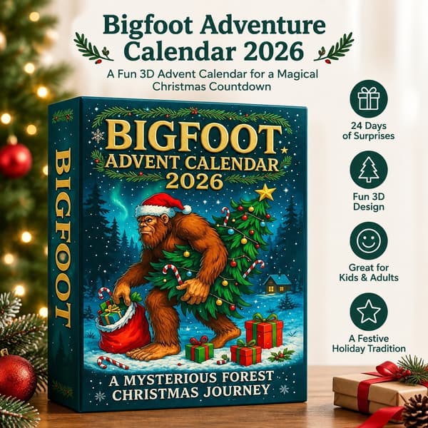 Bigfoot Eventyr-julekalender 2026, 3D PVC jule-blindbox nedtællingsgave