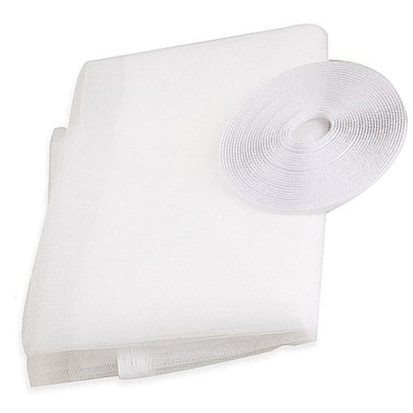 Vitt myggnät för fönster, 130x150cm, klippbart insektsnät i polyester White