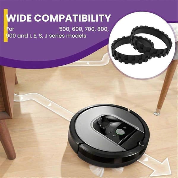 Passer for IRobot 5/6/7/8/9 feiemaskin moppemaskin hjuldekk lær Black
