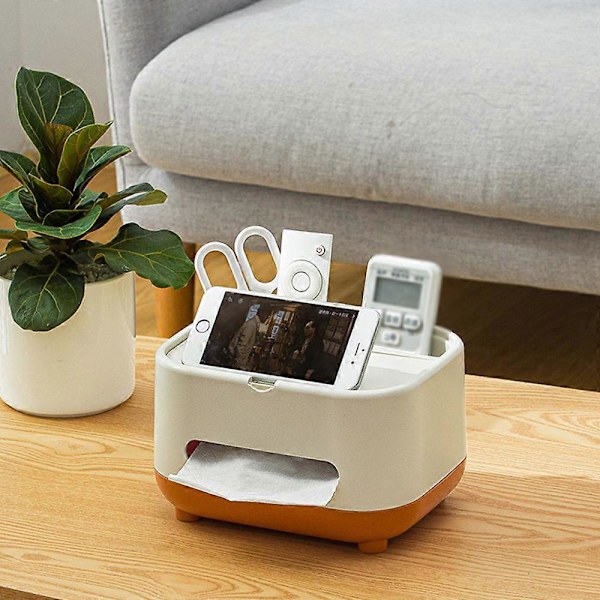 Servettboxhållare med förvaring, multifunktionell servettbox