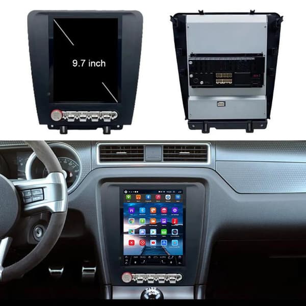 Bilradio til Ford Mustang 2010-2014, Android 14, Trådløs CarPlay, GPS-navigation, Vertikal Skærm