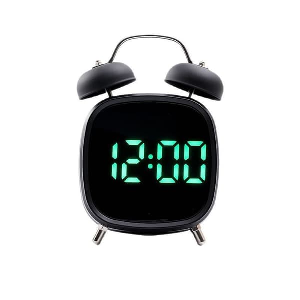 Metal LED Vækkeur, Høj Lydstyrke, til Dybe Sovende, Multifunktionelt Gh8032 white shell blue light