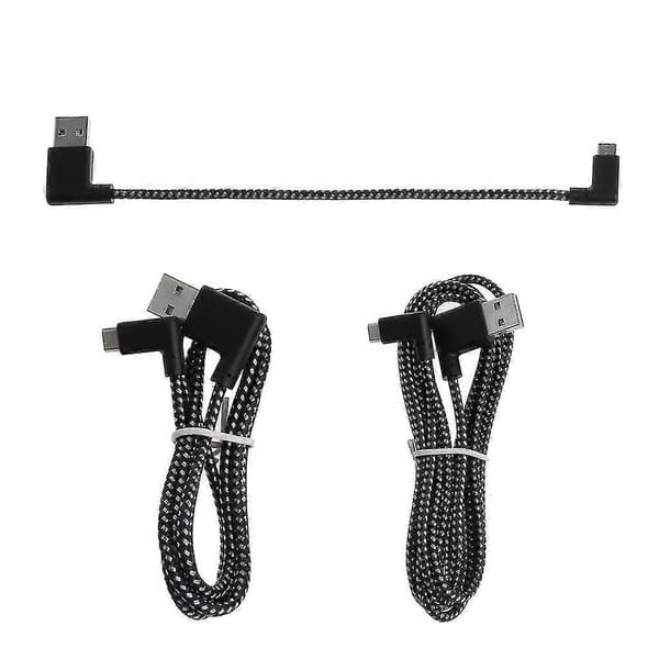 Nylonflettet retvinklet Micro USB-opladnings- og datasynkroniseringskabel til Android-telefoner