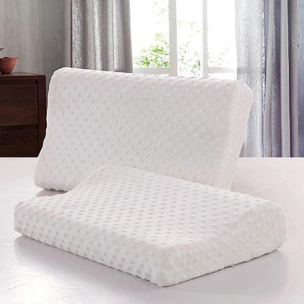 Memory Foam Kudde 12\"x20\" Mjuk Kylande för Rygg-, Sido-, Magsovare - Vit