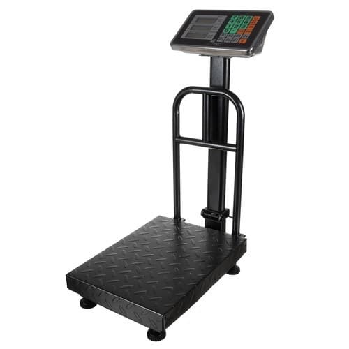 Digital Platformvægt 150 kg, Rustfrit Stål, Sammenklappelig, LCD-Display, Batteridrevet