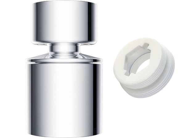 360° roterande kranadapter, vattenluftare, dubbelläge, universal, 22 mm