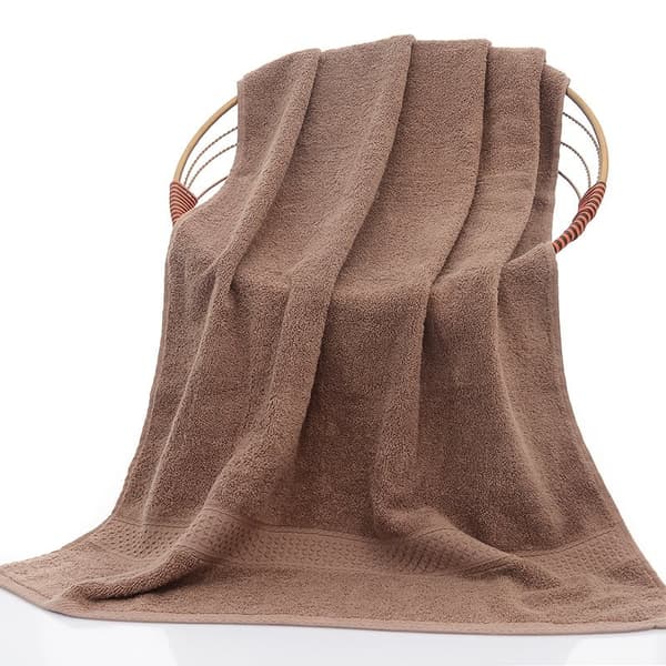 2-pack stora badlakan 100% bomull 350 GSM, extra mjuka 70x140 cm, kaffebrun