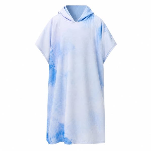 Hurtigtørrende badehåndklæde, Tie Dye Blå, Sandafvisende, Letvægt, 82x110 cm