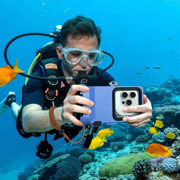 Vedenpitävä perus sukellus- ja snorkkelipuhelinkotelo yhteensopiva iPhonen kanssa