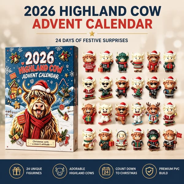 Höglandsboskap Adventskalender 2026, PVC Jul Blind Box Figur