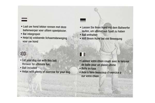 Pallonheitin 63 cm, lajitelmavärit, koiran noutolelu