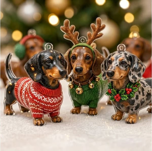 Gravhund Julekalender 2026, Nedtælling til Jul Hundegave, Skrivebordsdekoration