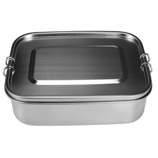 Bento madkasse i rustfrit stål, 3 rum, 1400 ml