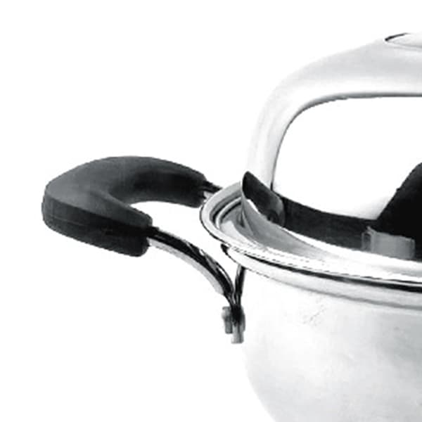 Rustfri Stål Dampgryde, 34cm/13.4in, Enkeltlag, til Induktionskomfur, Professionel Madlavning