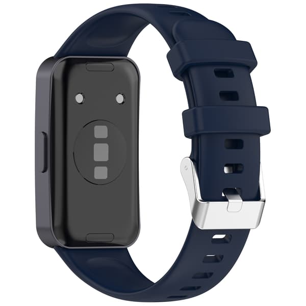 Silikoneurrem til Huawei Band 10/9/8, metalspænde, blød, behagelig, blå