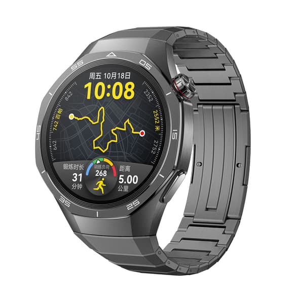 Titaniumrem til Huawei Watch GT 5 Pro 46mm, Grå, Premium Metalrem
