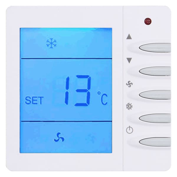 Programmerbar Smart LCD-termostat for sentralt klimaanlegg og vifte, husholdning