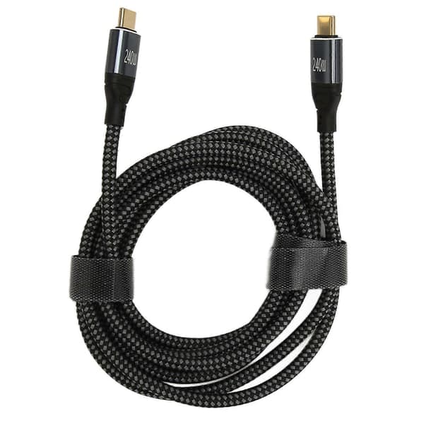 C til C PD3.1 240W hurtiglading 2m 480Mbps E Mark2.0-brikke universell til hann USB C-forlengelseskabel
