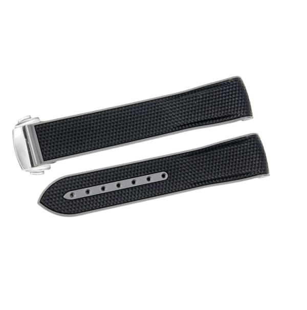 Silikone urrem til Omega Swatch MoonSwatch, Mørkegrå, 20,5 cm, Justerbar rem