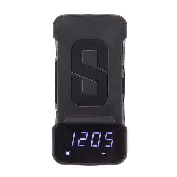 3-i-1 Bluetooth-högtalare Väckarklocka med Trådlös Laddning, 10W, PC ABS, Grå, för Sängbord