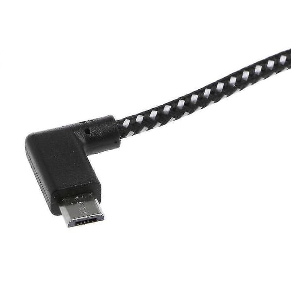 Nylonflettet retvinklet Micro USB-opladnings- og datasynkroniseringskabel til Android-telefoner