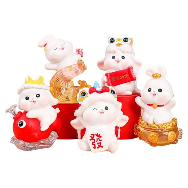 Lucky Rabbit Blind Box, Søt Dyrekretskaninpynt, Nyttårsgavepynt
