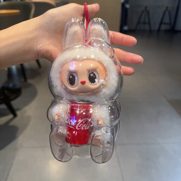 Transparent PC Skyddsfodral för Labubu, Pumpadesign, Stötsäker Dammtät Display Förvaringslåda