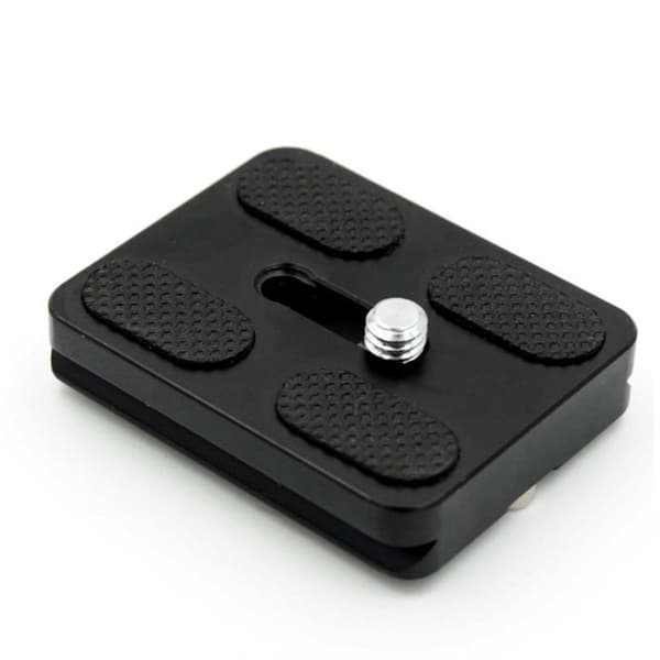 Quick Release Plate PU-50, Aluminiumslegering, Sort, 50x38x10mm, til DSLR Kamera Stativ