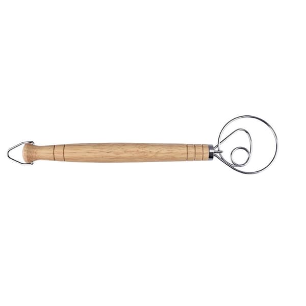 Visp med eikehåndtak, deigblander, salatdressingblender, hengende design, 1 stk