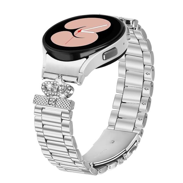 Urrem i rustfrit stål til Galaxy Watch 4/5/6, sølv, premium metalarmbånd