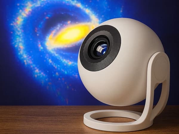 4K Galaxy Stjerneprojektor, LED Nattlys med Fjernkontroll, Tåke Romlampe for Soverom