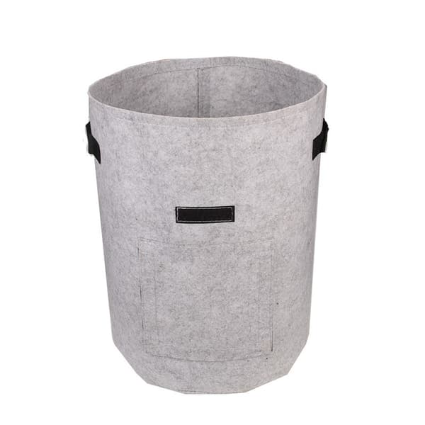 Filt Non-woven Växtodlingspåse Grönsaksodlingskruka för Potatis Tomatplantering grey-25L