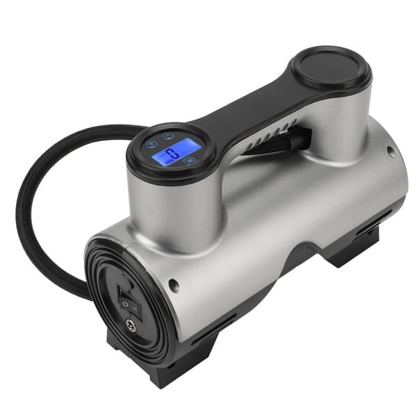 12V 120W Elektrisk Luftpumpe, Digitalt Display, USB-opladning, LED-lys, til Bildæk
