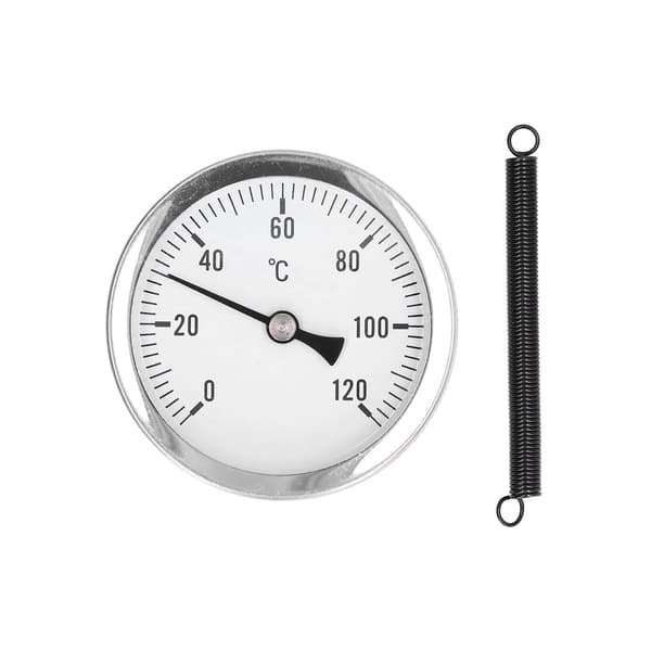 63 mm BBQ Grilltermometer, Bimetallisk Rustfrit Stål, 0-120℃, Høj Nøjagtighed, Let Aflæselig