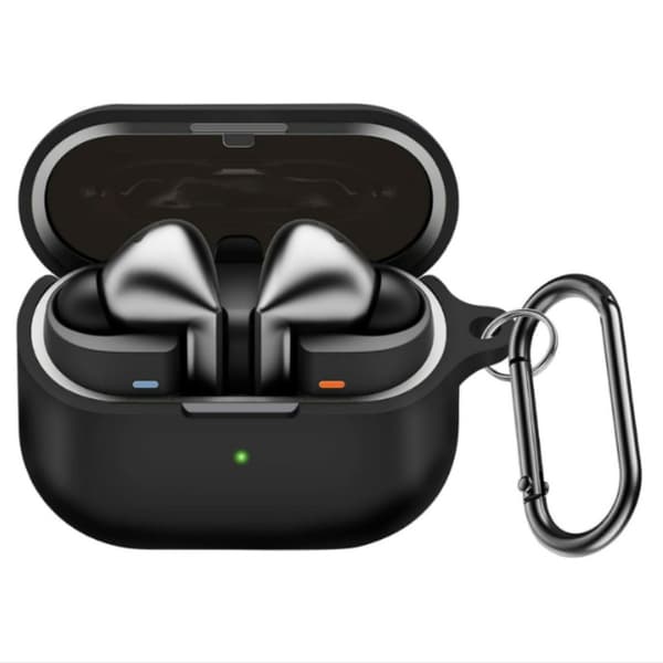 Silikonfodral för Samsung Galaxy Buds3/Buds3 Pro, Stötsäkert, med Karbinhake, Svart
